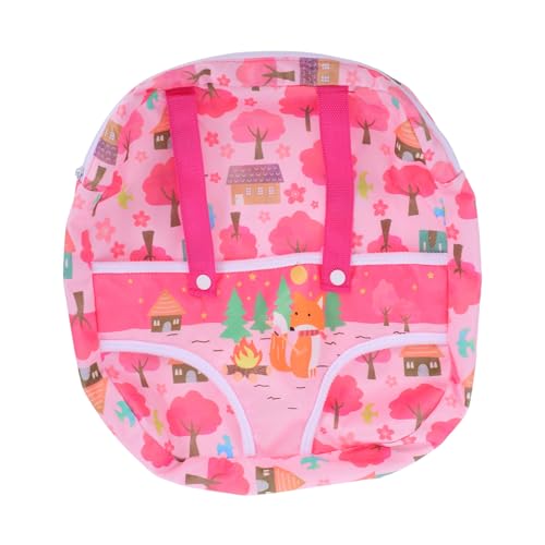 TOYANDONA Puppenrucksack Rucksack mit Puppenmotiv Puppen Zubehör Aufbewahrung -Laufstall für Mädchen Erwachsener wiedergeborene Babytrage Puppen-Reisetragetasche Polyester von TOYANDONA