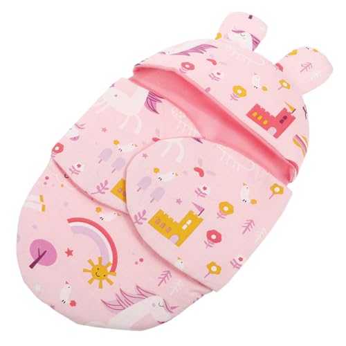 TOYANDONA Puppenschlafsack Wolldecke Babydecke Kleidung Puppendecke Puppenkleidung Zubehör Für Neugeborene Kleidung Für Babypuppen Neugeborener Wickel Puppenhut Puppe Stirnband Stoff von TOYANDONA