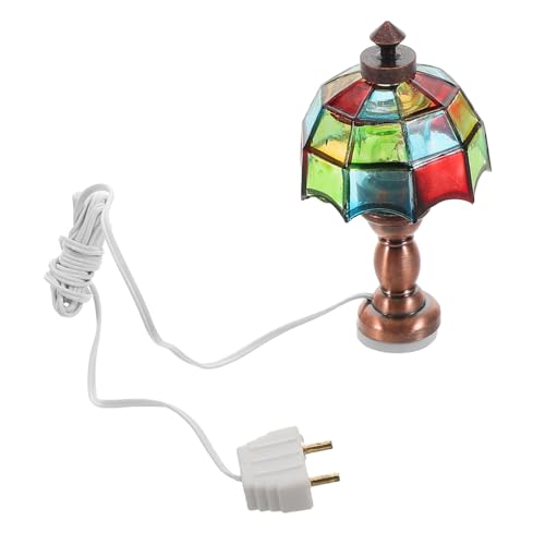 TOYANDONA Puppenstuben-tischlampe Zubehör Puppenhaus Mini-badewanne Puppenhaus-badewanne Puppenhaus Miniaturzubehör Miniatur-puppenstubenmöbel Taschenpuppe Puppenhaus Lichter Figur Plastik von TOYANDONA