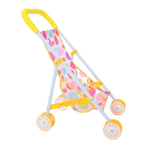 TOYANDONA Sensorik Spielzeug Baby Bauchlage Spielzeug Baby Puppenwagen Faltbar Für Puppen Robuster Puppenbuggy Mit Doppelrädern Ideal Für Rollenspiele Und Spielhaus Zubehör Ab 3 Jahren Geeignet von TOYANDONA