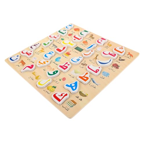 TOYANDONA Puzzle Alphabet-Rätsel für Kleinkinder Alphabet basteln Kleinkind hölzern von TOYANDONA