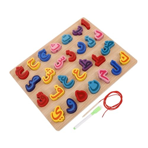 TOYANDONA Puzzle Kleinkindspielzeug Lernspielzeug Für Kinder Alphabet Puzzlebrett Lernmaterialien Für Vorschulkinder Alphabet Für Kinder Intelligenzspielzeug Aus Holz von TOYANDONA