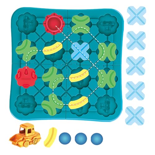 TOYANDONA Puzzle Spielset Mit Fahrzeugbahn Interaktives Lernspielzeug Für Karton Puzzle Mit Baustellenfahrzeugen Fördert Logisches Denken Und Motorik Ab 3 Jahren von TOYANDONA