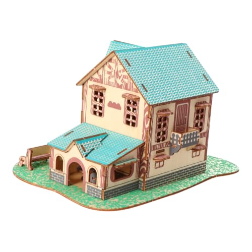 TOYANDONA Puzzle- aus Holz -Puzzle- Holzhaus pädagogisches Holzpuzzle Blue von TOYANDONA