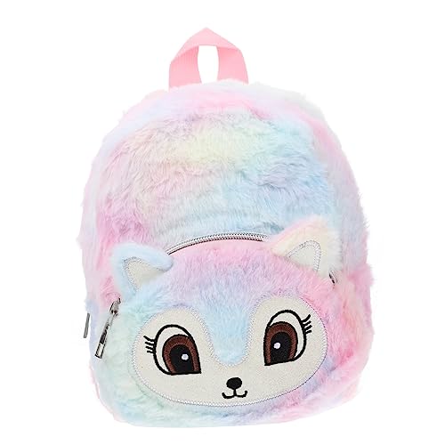 TOYANDONA Rucksack schultüte büchertasche Schoolbag Schultasche schulrucksäcke Rucksäcke für Mädchen Handtasche praktische Umhängetasche Aufbewahrungstasche Plüsch Colorful von TOYANDONA