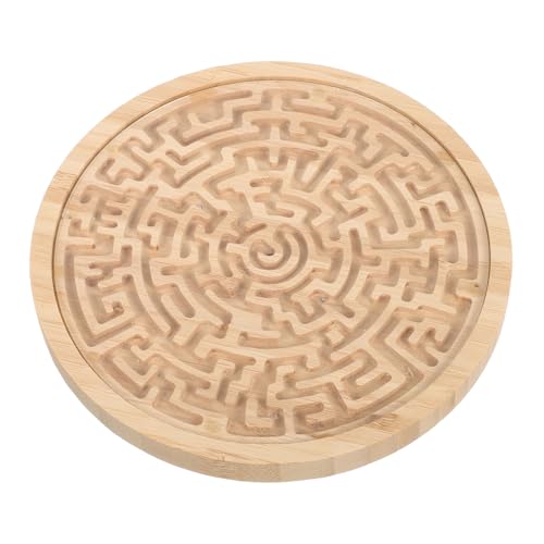 TOYANDONA Rundes Holz Labyrinthspiel für Tragbares Maze Puzzle mit Rollenden Perlen Nachhaltiges Lernspielzeug Logischem und Räumlicher Wahrnehmung bei Kleinkindern TOYANDONA Rundes Holz Labyrinthspiel für Tragbares Maze Puzzle mit Rollenden Perlen Nachhaltiges Lernspielzeug Logischem und Räumlicher Wahrnehmung bei Kleinkindern von TOYANDONA