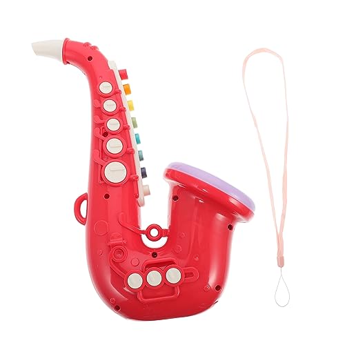 TOYANDONA Saxophon Spielen Kann Elektrisches Saxophonspielzeug Lernspielzeug Simulations-Saxophon-Spielzeug Musikalisches Saxophon-Spielzeug Kinderspielzeug Rot Ohne Batterien von TOYANDONA