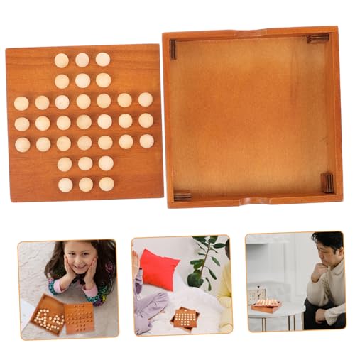 TOYANDONA Schach Aus Holz Puzzle-Spielzeug Schachbretter Für Erwachsene Schachbrett-Dame Spielzeug Für Kinder Erwachsene Klassisches Lernspielzeug Einzelnes Schach Brettspiel Europa Hölzern von TOYANDONA