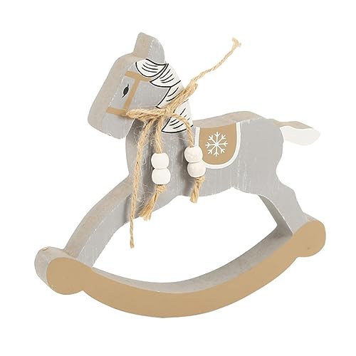 TOYANDONA Schaukelpferd Ornament kinderzimmer zubehör für Toys babyshowergeschenk Schreibtischdekoration klein Babywippe Auto Desktop-Dekoration Schaukelpferd MDF von TOYANDONA