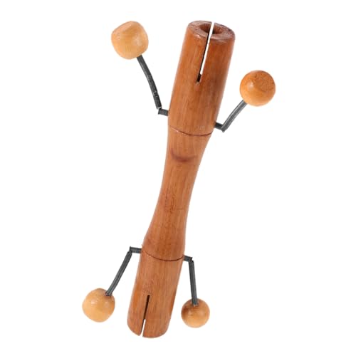 TOYANDONA Schlaginstrument Aus Holz Schließfachfelsen Tragbarer Zahnbürstenhalter -Trommel- Disc-untersetzer Membran-bauchnabelaufkleber Mini-schlüsselanhänger Metall Khaki von TOYANDONA