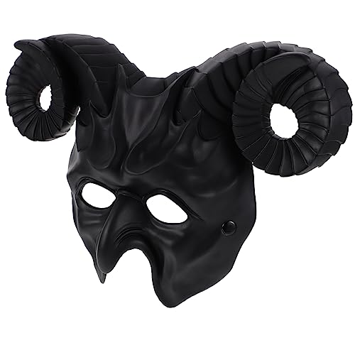 TOYANDONA Schulbus Spielzeug Foto-requisiten Maskerade-maske Partymaske Gruselige Maske Maskerade-dekorationen Hornmaske Halloween-ziegen-halbmaske Tierische Hörner 3d Plastik Gesichtsmaske von TOYANDONA