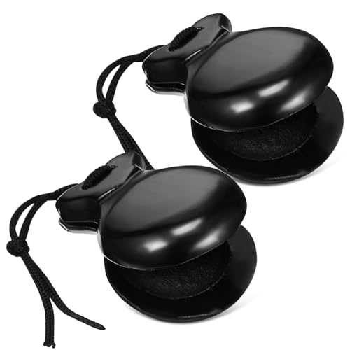 TOYANDONA Schwarze Holz Kastagnetten Spanische Finger Percussioninstrumente Klare Klangqualität Verarbeitung Vielseitig für Musikunterricht und Tanz Geeignet TOYANDONA Schwarze Holz Kastagnetten Spanische Finger Percussioninstrumente Klare Klangqualität Verarbeitung Vielseitig für Musikunterricht und Tanz Geeignet von TOYANDONA