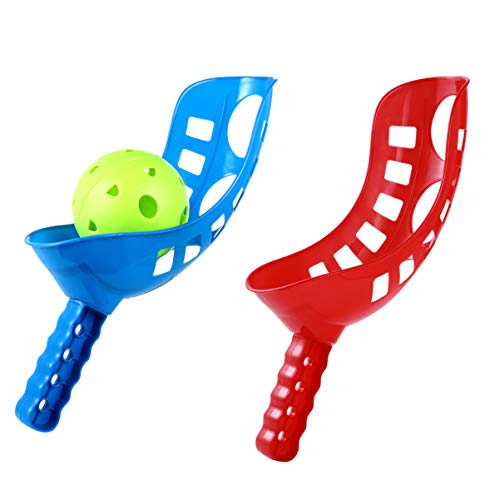 TOYANDONA Scoop Ball Ballspiele für Draußen Spiel Lustige Werfen Fangen Spiel Scoop Und Ball Werfen Set Beach-Ball-Spiel für Kinder Und Erwachsene(Zufällige Farbe) von TOYANDONA