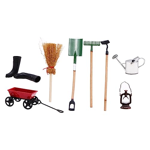 TOYANDONA Gartengeräte Miniatur Werkzeug Set Set Mit Miniatur Gartenwerkzeugen Simulierte Gartenwerkzeuge Für Puppenhäuser Dekoration Und Szenen 9 Teiliges Zubehör Für Kreative Gartenlandschaften von TOYANDONA