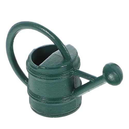 TOYANDONA Simulation Von Gartengeräten Kleiner Blumengießkessel Mikro Wasserkocher Miniatur-gartengießtöpfe Blumen-wasserkocher Aus Metall Mini-blumengießtöpfe Kleiner Wasserkrug Green Eisen von TOYANDONA