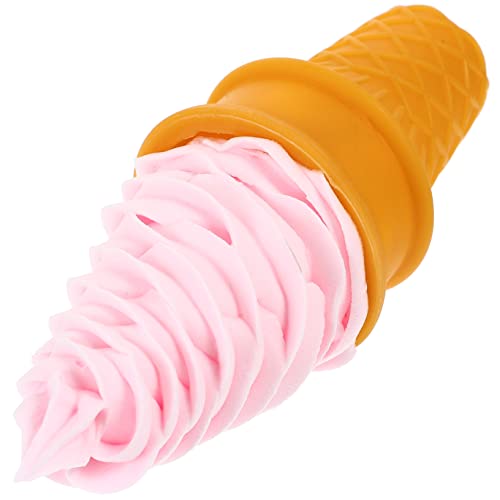 TOYANDONA Simulations- Künstliche Eiscreme-Requisiten Simuliertes Eiscrememodell Gefälschte Eiscreme-Requisite Tischspielzeug Für Gefälschtes Eisspielzeug Partygeschenke Rosa PVC von TOYANDONA