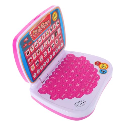 TOYANDONA Simulationscomputerspielzeug Laptop Gefälschter Laptop Laptop-lernspielzeug Kleinkind Tablet Lerntablett Kleinkind Laptop Kindercomputer Elektronisches Bauteil Rosa von TOYANDONA