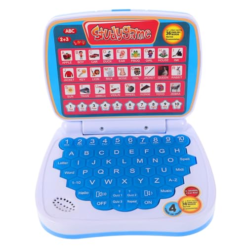 TOYANDONA Simulationscomputerspielzeug Laptop-lernspielzeug Computer Für Kleinkinder Tragbares Kinderspielzeug Lustiges Kinderspielzeug Laptop- Laptop Für Kleinkinder P.s Blue von TOYANDONA