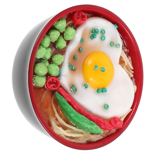 TOYANDONA Simulationsnudelmodell Produkt Luft Conditioner Vakuum Projekt Essen Kleines Ramen-Nudeln Gelddose Webstuhl Trimmen Mini- Schüssel Haustier PVC von TOYANDONA