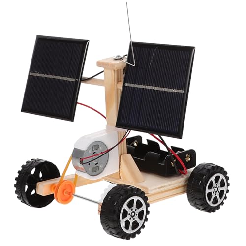 TOYANDONA Solarrennwagen lernspielzeug طاقه شمسيه sonnenenergie zuckerstangen beleuchtet außen solar bewegungsmelder außen solar DIY-Experimente Solarauto-Montagemodell hölzern von TOYANDONA