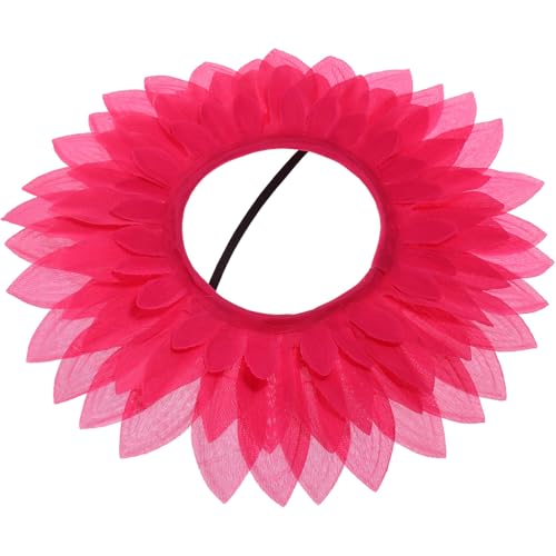 TOYANDONA Sonnenblumen Hut Sonnenblumenhaube Partyzubehör Party-requisite Blumenkostüm Tanzkostüm Sonnenblumen-kopfschmuck Sonnenblumenhut Sonnenblumen-kopfbedeckung Seidentuch Rosy von TOYANDONA