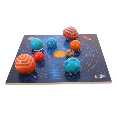 TOYANDONA Sonnensystem Puzzle Für Frühes Lernen Und Kognitive Entwicklung Montessori Brettspiel Aus Holz Für Kleinkinder Für Weltraum Enthusiasten von TOYANDONA