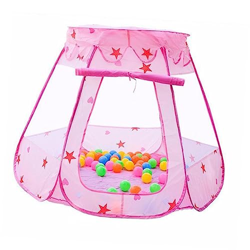 TOYANDONA Spielhaus für Tent zelte Tent for Indoor Kinderzelt mit Meerestieren Kinderzelt Outdoor spielezelt Hexagon Kinderspielzelt Ozeankugelzelt für Rosa von TOYANDONA