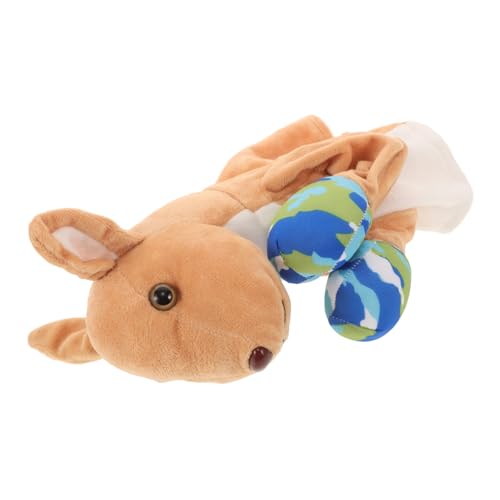 TOYANDONA Spielzeug Kuscheltiere Für Babys Handpuppe Interaktive Handpuppe Vorschul Handpuppe Tiere Handpuppe Ausgestopfte Handpuppe Niedliche Handpuppen Khakifarbener Kunststoff von TOYANDONA