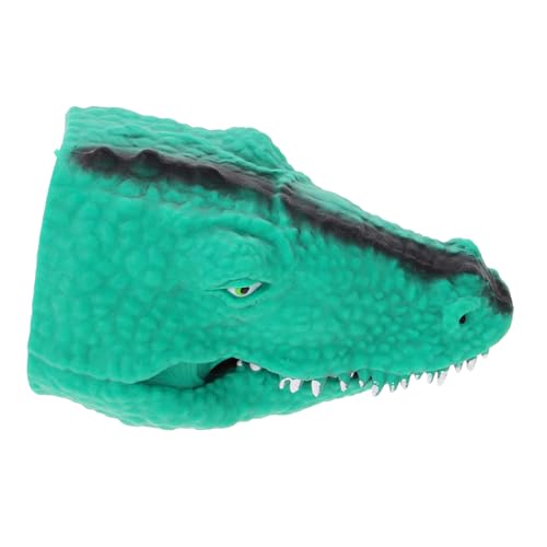 TOYANDONA Spielzeug-krokodil-handpuppe Tierische Handpuppe Dino-fingerpuppe Handpuppe Spielzeug Dino-Puppe Gummihandpuppe Drachen Handpuppe Spielzeug-Dinosaurier Dino-handpuppe Green von TOYANDONA