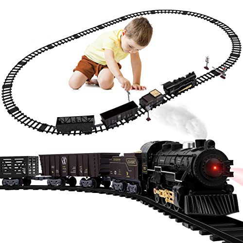 TOYANDONA Spielzeugeisenbahn-Set für Jungen Mädchen 4-7 Weihnachtszug Kinder Elektroeisenbahn-Set Elektroeisenbahn-Set für Kinder Weihnachtseisenbahngleise Eisenbahn von TOYANDONA