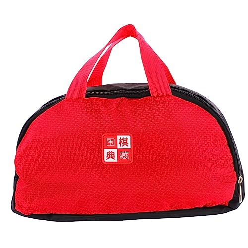 TOYANDONA Stückbox Aufbewahrungstasche Spielzubehör gehen schicke Aufbewahrungsbox Taschen Go Spielsteine Aufbewahrungskoffer Go Spielsteine Schutztasche Perlen Boxen Tasche Polyester rot von TOYANDONA