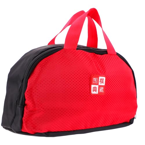 TOYANDONA Stückkarton Aufbewahrungstasche Perlen Boxen Tasche Schachtasche Gehen Schicke Taschen Rot Polyester von TOYANDONA