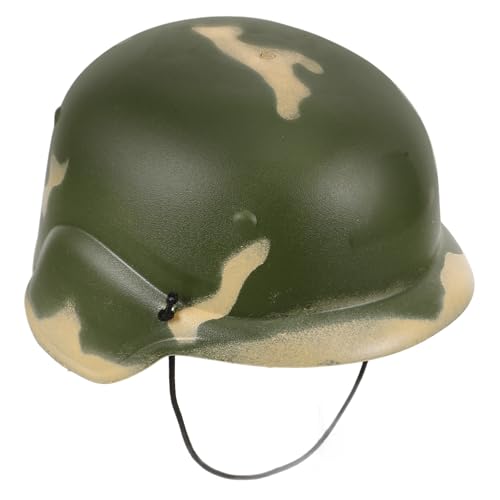 TOYANDONA Tarnhelm Armeekostüme Für Kinder Kriegshelm Armeehelm Halloween-hut Für Kinder Kostümhelm Armee-tarnhut Schutzhelm Tarnmütze Für Jugendliche Soldatenhelm Plastik Camouflage von TOYANDONA