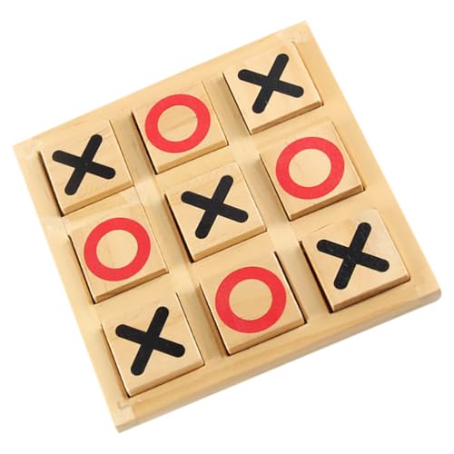 TOYANDONA Tics Tac Toe Brettspiel Aus Holz Xo-Blöcke Klassisches Familienbrettspiel Outdoor-/Indoor-Partyspiel Für Kinder Und Erwachsene Bauernhaus-Couchtisch-Dekoration von TOYANDONA