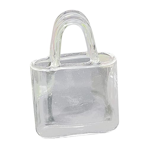 TOYANDONA Tragbare Glastasche Miniatur Puppenhaus Fischbraun Puppenhausblumen Stuffer Bausatz Fischglas Für Terrarium Voll Mach Es Mini Taschen Terrarienbehälter Küche Transparent von TOYANDONA