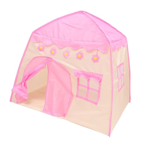 TOYANDONA Tragbares Kinderspielhaus Zelt Für Drinnen Und Draußen Faltbares Prinzessin Zelt Rosa Ideal Zum Entspannen Und Lesen Spielhaus Für Kinderzimmer Und Garten von TOYANDONA