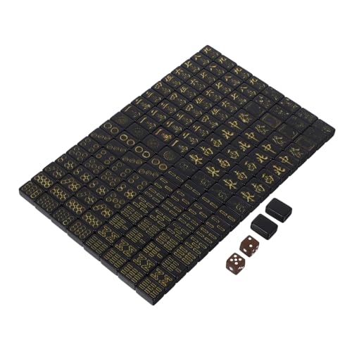 TOYANDONA Tragbares Mini Mahjong Set Luxus Schwarz Gold Mahjong Spielsteine mit Würfeln Kompaktes Chinesisches Reisespiel für Outdoor Familie und Wohnheim Platzsparendes Unterhaltungsspiel TOYANDONA Tragbares Mini Mahjong Set Luxus Schwarz Gold Mahjong Spielsteine mit Würfeln Kompaktes Chinesisches Reisespiel für Outdoor Familie und Wohnheim Platzsparendes Unterhaltungsspiel von TOYANDONA