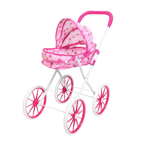 TOYANDONA Trolley- Puppe Regenschirm Kinderwagen Einkaufswagen Für Kleinkinder Kinderwagen -einkaufswagen -Kinderwagen Für Rosa Eisenrahmen von TOYANDONA