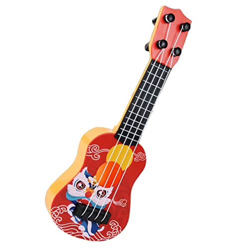 TOYANDONA Ukulele Gitarrendekor -Gitarren- Desktop- Spielzeuggitarre Für Kleinkinder Mini-gitarrenspielzeug Dekorative Kindergitarre Gitarre Für Abs Rot von TOYANDONA