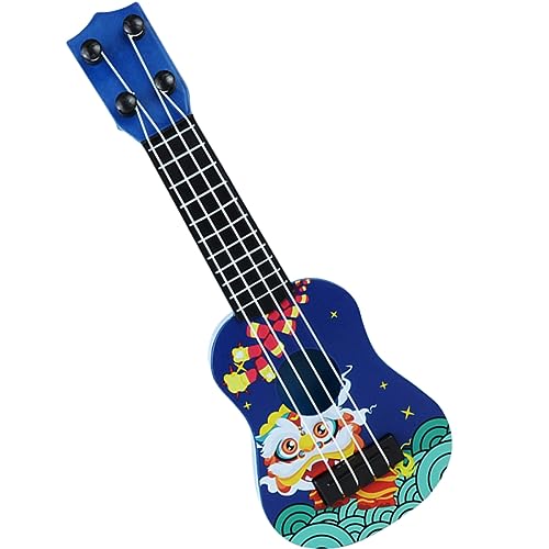 TOYANDONA Ukulele Perlen-Steckbrett Bausätze Deckel tragbar Glockenspiel kinderinstrumente musikinstrumente Blaue Fotografie Requisiten Mini-Gitarre dekorative Mini-Gitarre Abs Blue von TOYANDONA