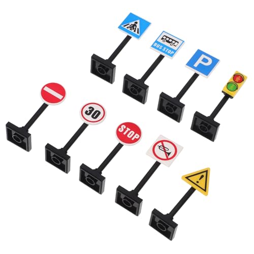 TOYANDONA Verkehrszeichen DIY Bausteine Verkehrsschilder Realistische Simulation Lernspielzeug für Kreative Straßenszenen Spielspaß TOYANDONA Verkehrszeichen DIY Bausteine Verkehrsschilder Realistische Simulation Lernspielzeug für Kreative Straßenszenen Spielspaß von TOYANDONA
