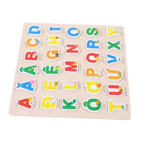 TOYANDONA Vietnamesisches Puzzle -rätsel Buchstabenrätsel Passendes Buchstabenspiel Für Rätsel Für Alphabet-rätsel Vorschulrätsel ABC-Puzzle Kleinkind Rätsel Holz von TOYANDONA