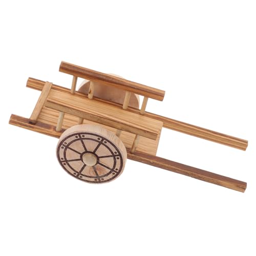 TOYANDONA Wagen Mini-landschaftsverzierungen Mini-landschafts-Trolley-Ornament Miniaturkarrenspielzeug Holzmodell Warenkorb-Modell Holzkarren Modelle Kleine Holzkarte Hölzern von TOYANDONA