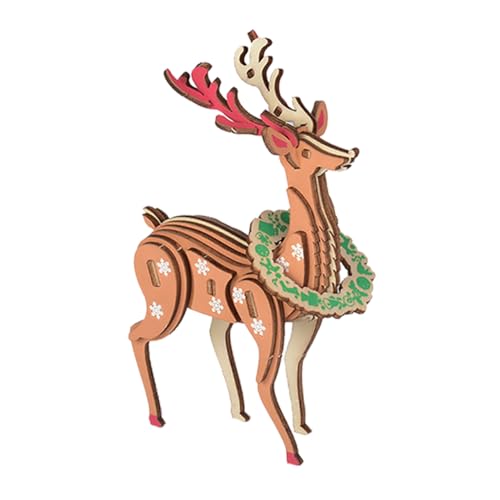 TOYANDONA Weihnachts Hirsch Puzzle Weihnachtspuzzles Weihnachtsschmuck B Ornamente Für 3D Puzzles Für Weihnachtsschmuck Kinderpuzzles Weihnachtsdekoration Kinderspielzeug 3D von TOYANDONA