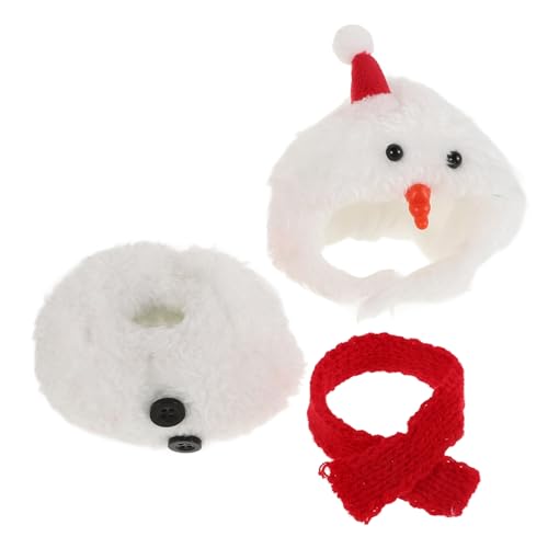 TOYANDONA Weihnachts-Schneemann-Puppenkleidung Mit Kleiner Mütze Schal Kleidungszubehör-Set Kleines Schneemann-Puppenkostüm Zum Basteln Weihnachtspuppendekoration 15 2 Cm von TOYANDONA