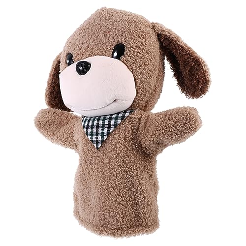 TOYANDONA Welpe Tierhandpuppe Handpuppe Zum Geschichtenerzählen Welpenspielzeug Ausgestopfte Handpuppe Fingerspielzeug Zum Geschichtenerzählen Handpuppe Spielzeug Kleine Handpuppe Plüsch von TOYANDONA