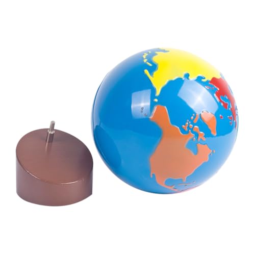 TOYANDONA Weltkarte World map ausstecher lustig die Schule schulöfell globbels Desktop-Weltkugel Weltkugel mit Sockel Geografie-Lernstütze Weltkugel Hochwertiges Holz von TOYANDONA