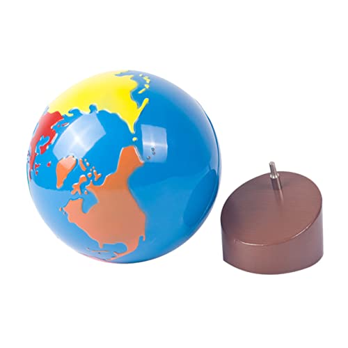 TOYANDONA Weltkarte World map für School gefreih Kind Child Geografie-Lernstütze Weltkugel-Ornament Früherziehungsbedarf Desktop-Weltkugel Hochwertiges Holz von TOYANDONA