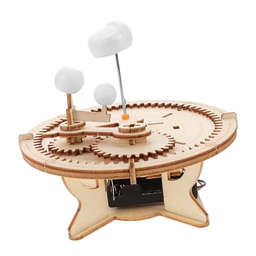 TOYANDONA Weltraummaterialpaket Lernspielzeug Gebäudemodell Spielzeug Bauen Bastelset Modell des Sonnensystems Für Kinder Rätsel Bauen Weltraummodell Bastelpuzzle Planeten Modelle Khaki Holz von TOYANDONA