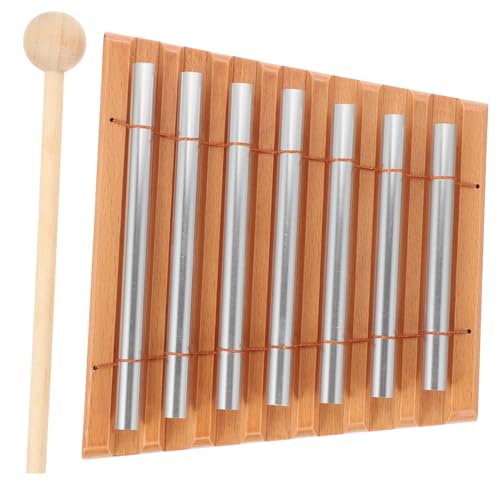 TOYANDONA Windspiel Schlaginstrument mit Holzklöppel Musikinstrument Pädagogisches Klangspielzeug aus Robustem Metall und Holz für Musikförderung TOYANDONA Windspiel Schlaginstrument mit Holzklöppel Musikinstrument Pädagogisches Klangspielzeug aus Robustem Metall und Holz für Musikförderung von TOYANDONA